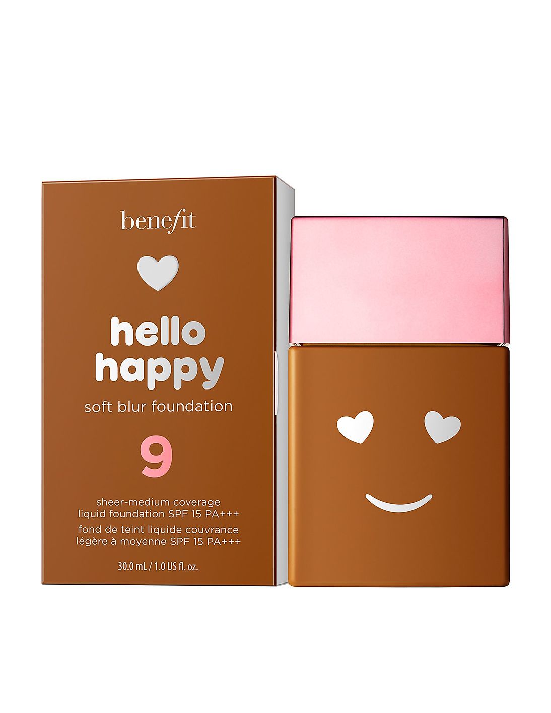 Benefit, Hello Happy Soft Blur, Finisaj mat, Fond de ten lichid, 09, Profund neutru, SPF 15, 30 ml